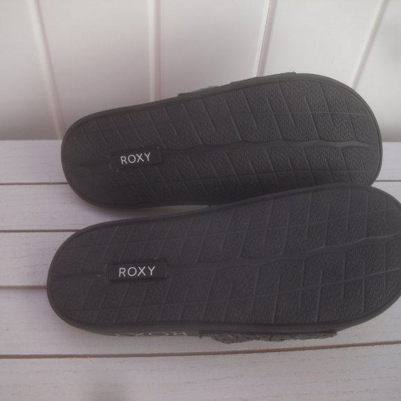Roxy Black Sandals Slippy Jute Sandals size 5.5 or 6 - Picture 7 of 8